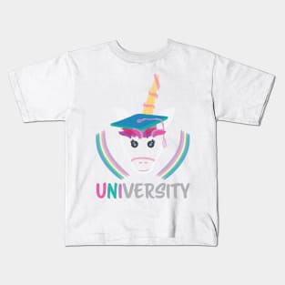 Unicorn University logo Kids T-Shirt